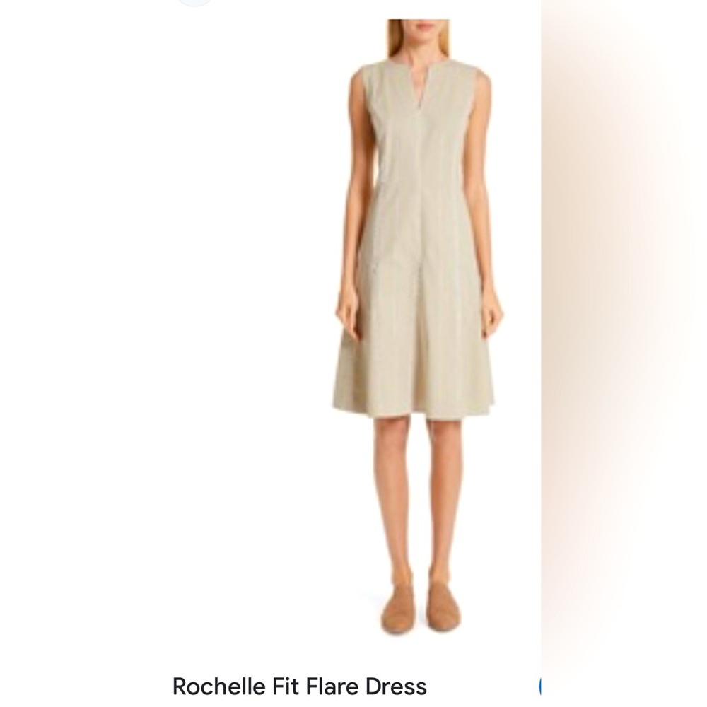 Lafayette 148 Rochelle Fit Flare Dress Sz 10 - Picture 2 of 6